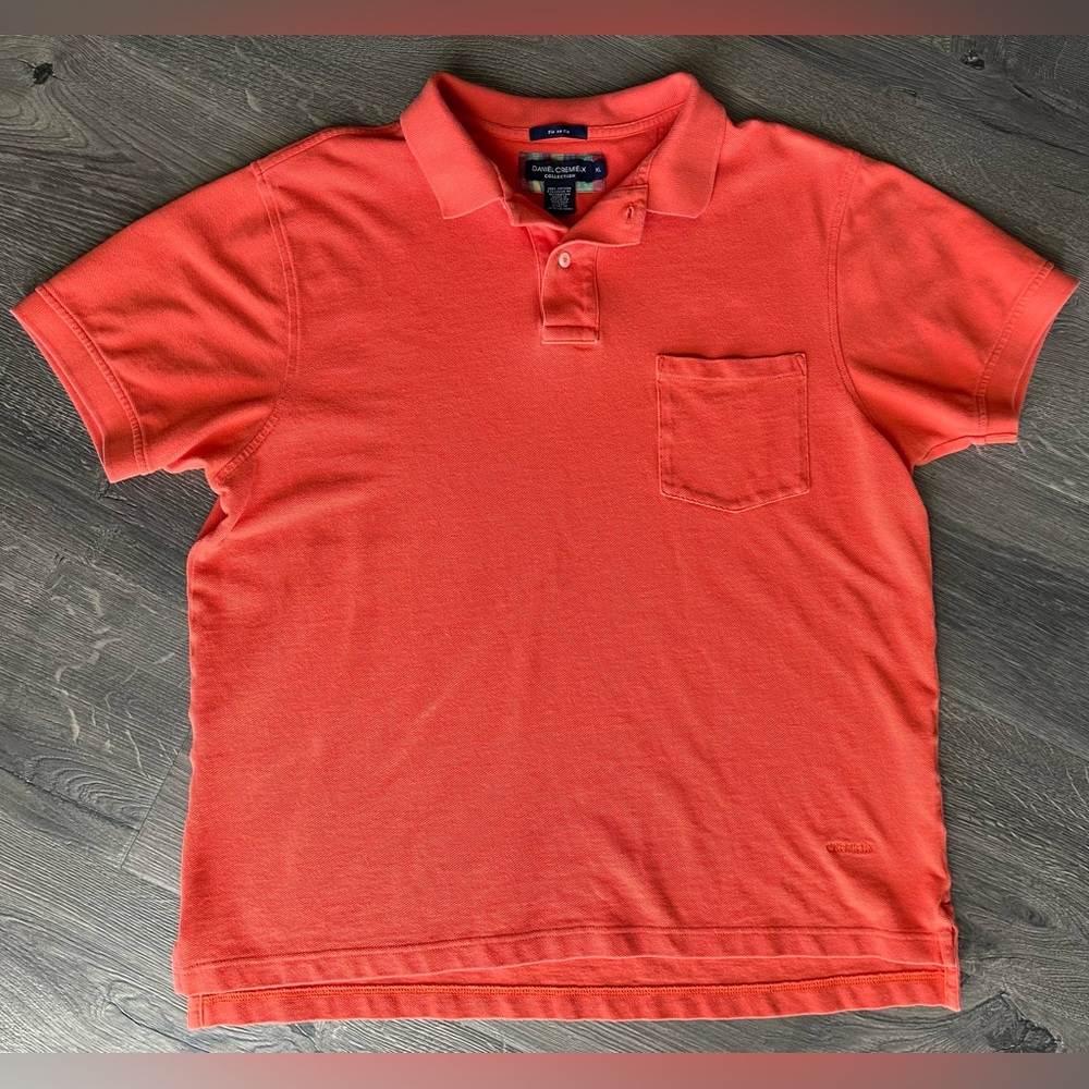 Daniel Cremieux Collection Fit to Fit Polo Men’s XL Orange 100% Cotton